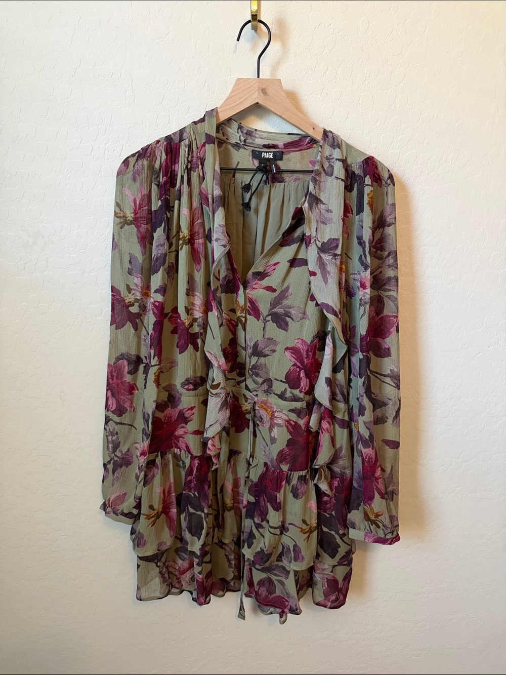 NWOT Paige Elynne Floral Mini Dress 100% silk floral mini dress - Picture 3 of 8